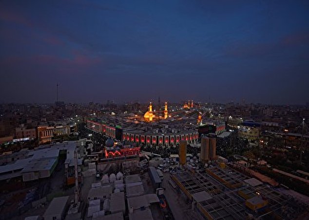 Karbala-A beautiful night view of Beyn ol-Harameyn