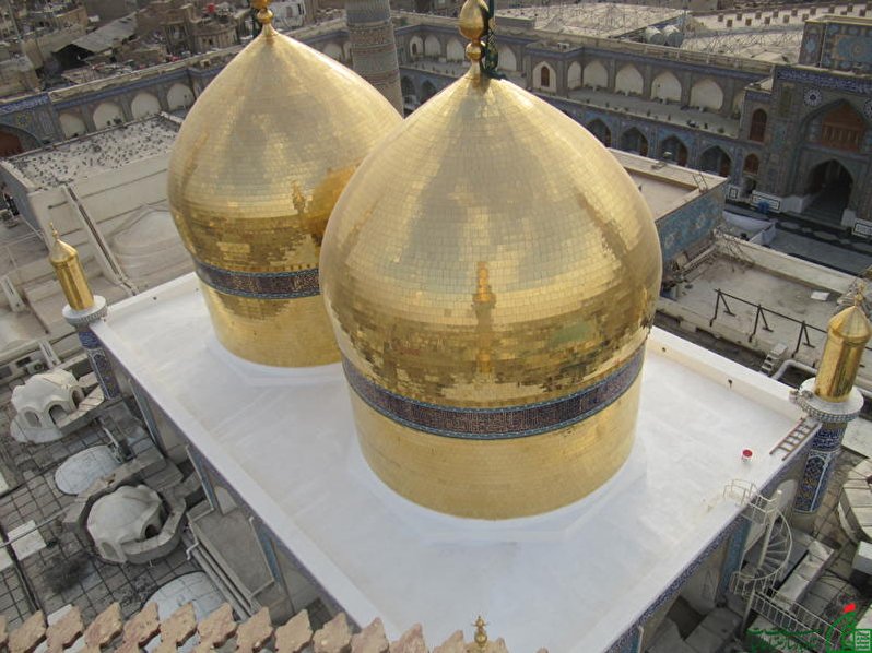 insulation of the roof of the holy shrine of Imamain  Javadin (piece be upon them)