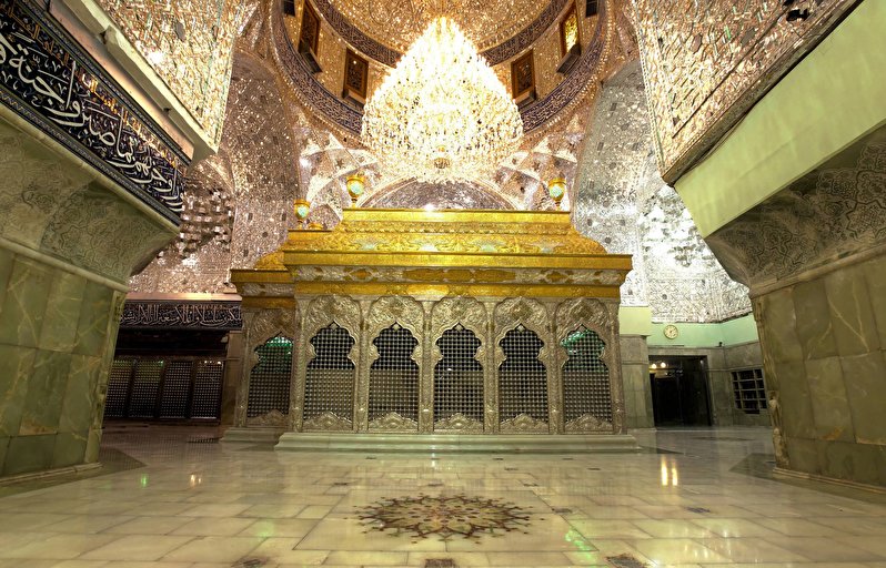 The holy Zarih of Imam Hussein shrine in Karbala