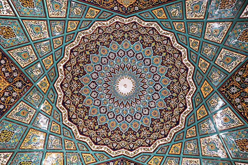 Tile work of the courtyard of Hazrat Fatemeh(PBUH)
