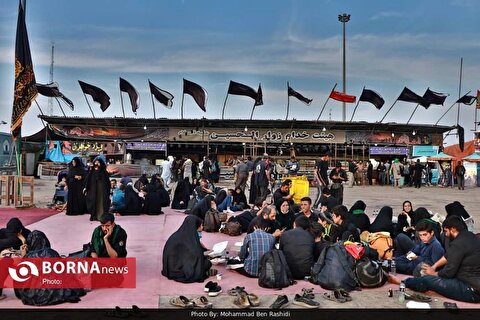 آغاز استقرار ۵۵۰ موکب اربعینی در مرز‌های چذابه و شلمچه+فیلم